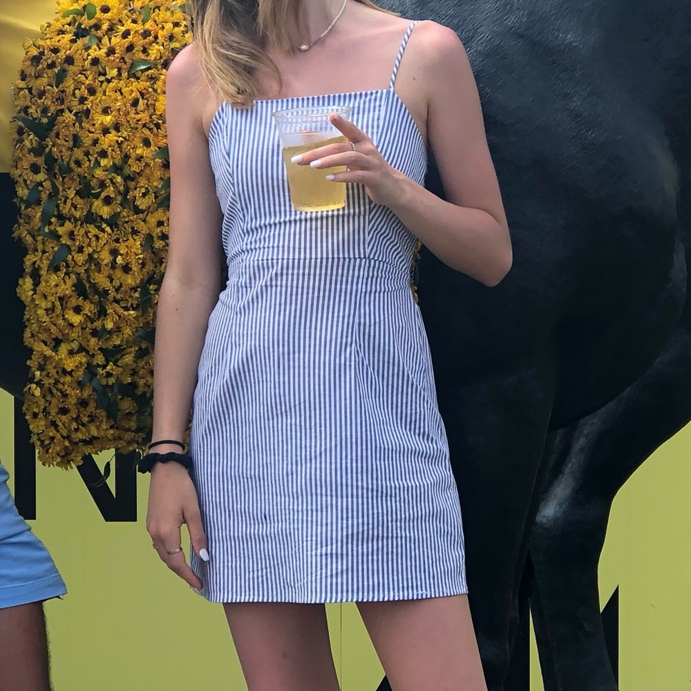 Pinstripe Mini Dress from Pacsun XS